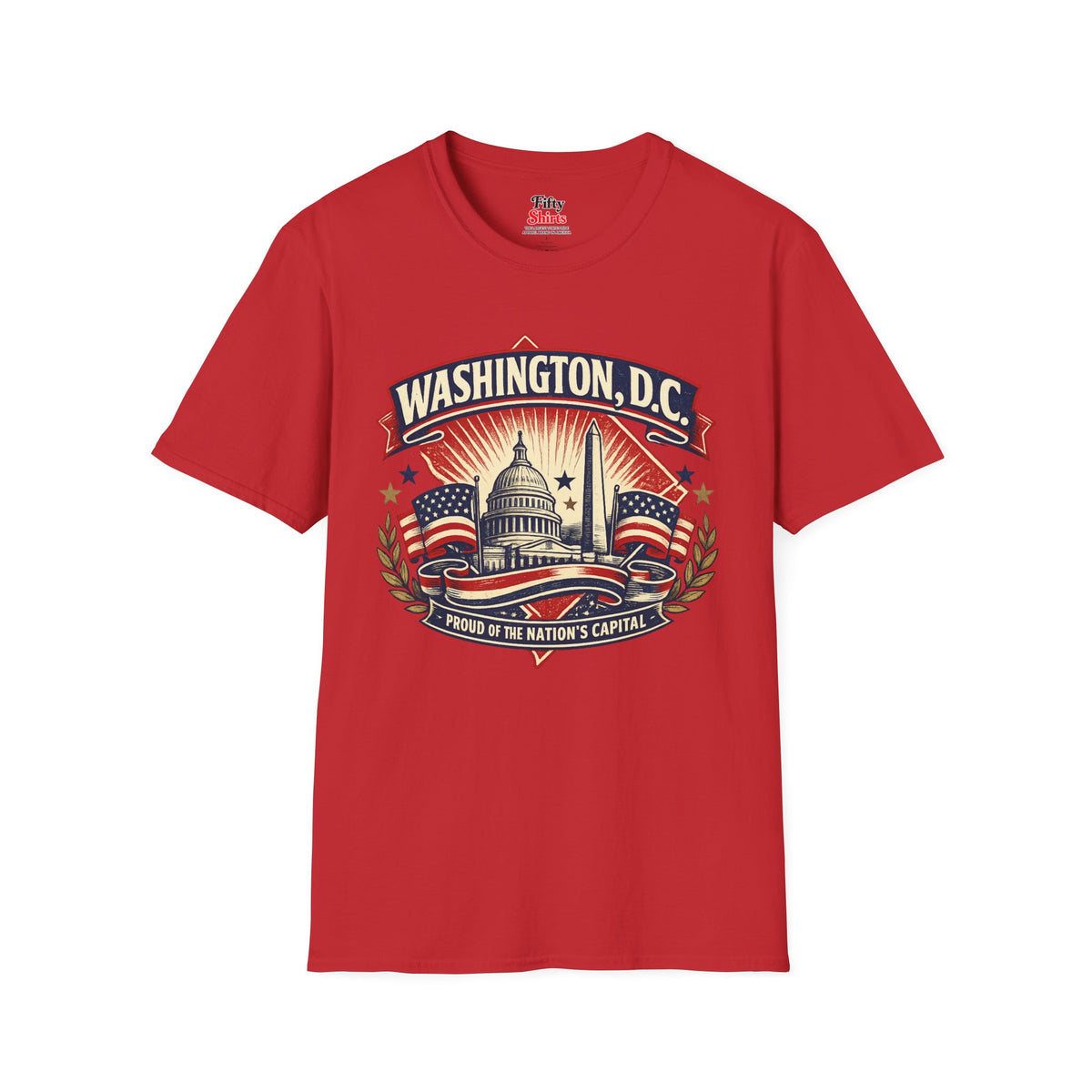 Washington D.C. State Pride Unisex Softstyle T Shirt State Pride Graphic Tee Collections FS03