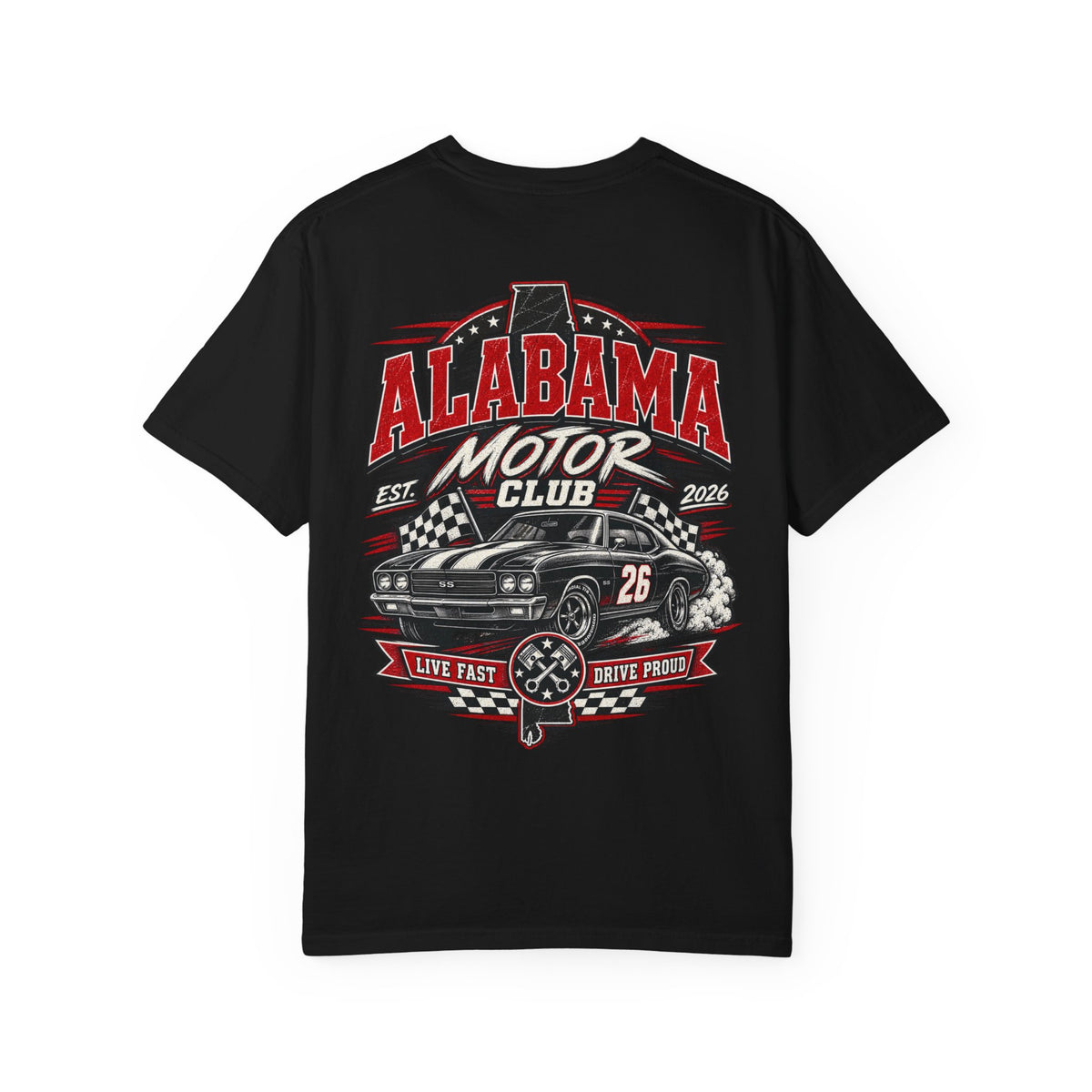 Alabama Motor Club Unisex Comfort Color 1717 Streetwear Graphic Tee