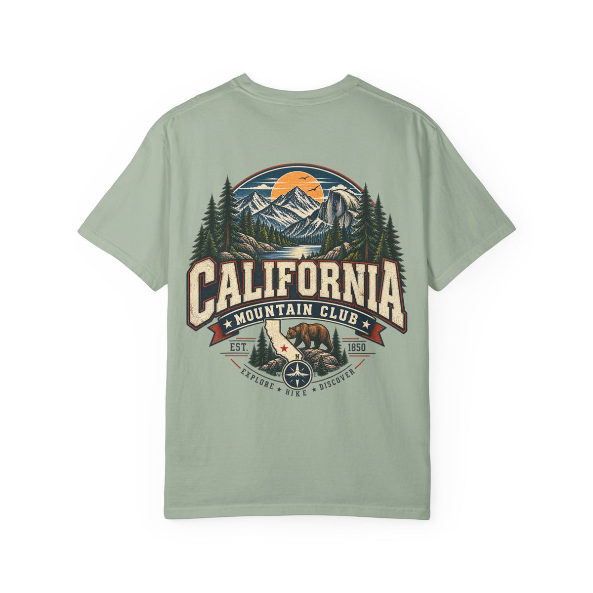 California Mountain Club Unisex Comfort Color 1717 Streetwear Graphic Tee