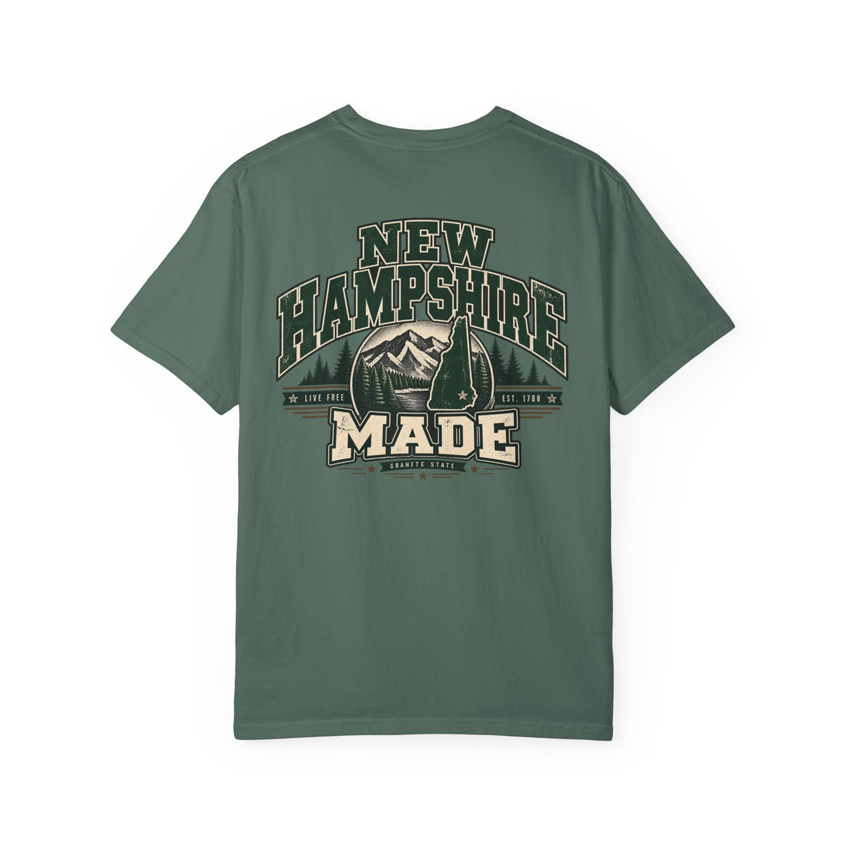 New Hampshire Made Unisex Comfort Color 1717 Streetwear Graphic Tee