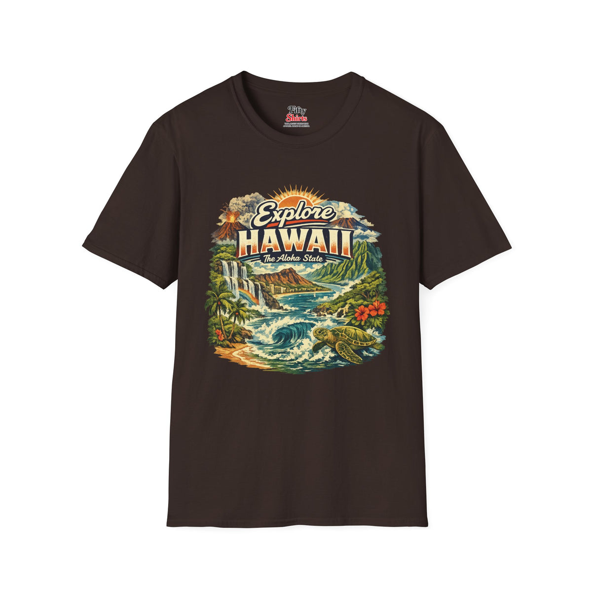 Explore Hawaii Unisex Softstyle T Shirt State Pride Graphic Tee Collections FS03