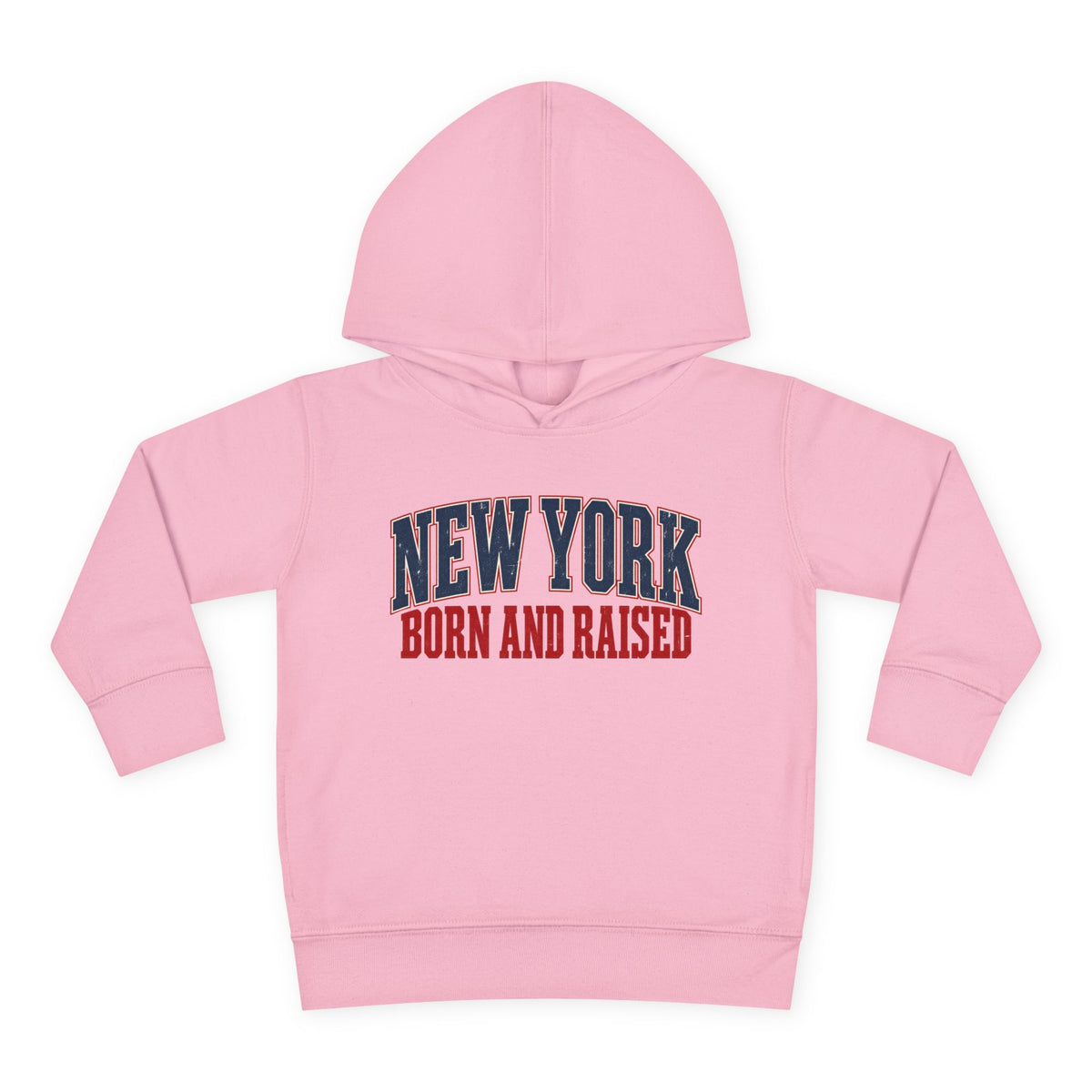 New York Born and Raised Old-School Americana Unisex Toddler Pullover Fleece Hoodie Graphic