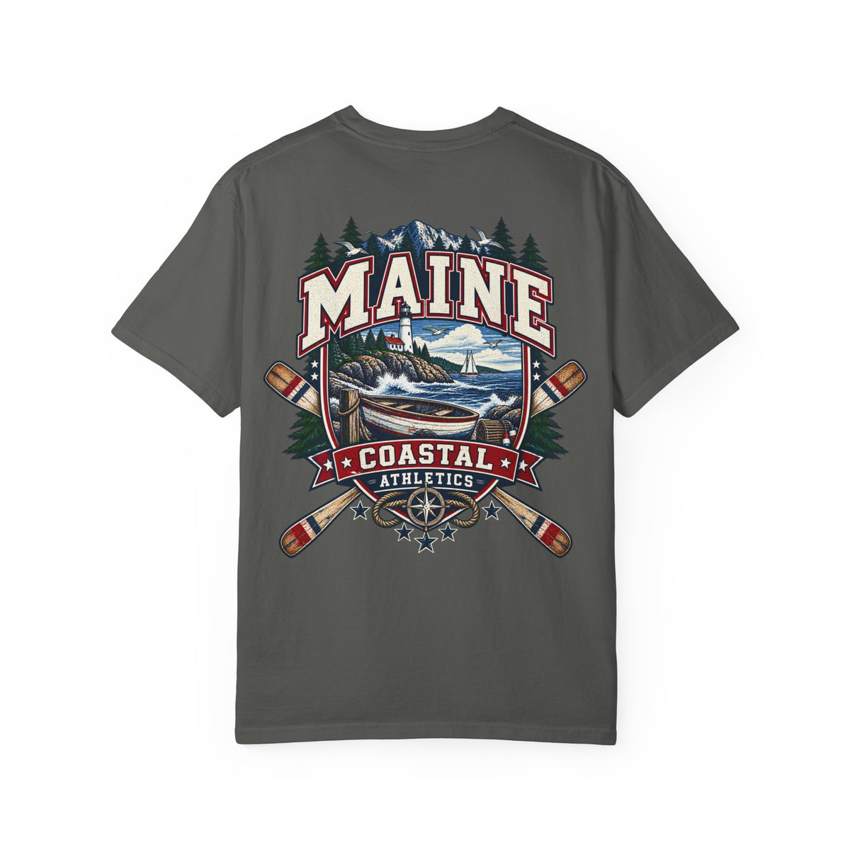 Maine Coastal Athletics Unisex Comfort Color 1717 Streetwear Graphic Tee