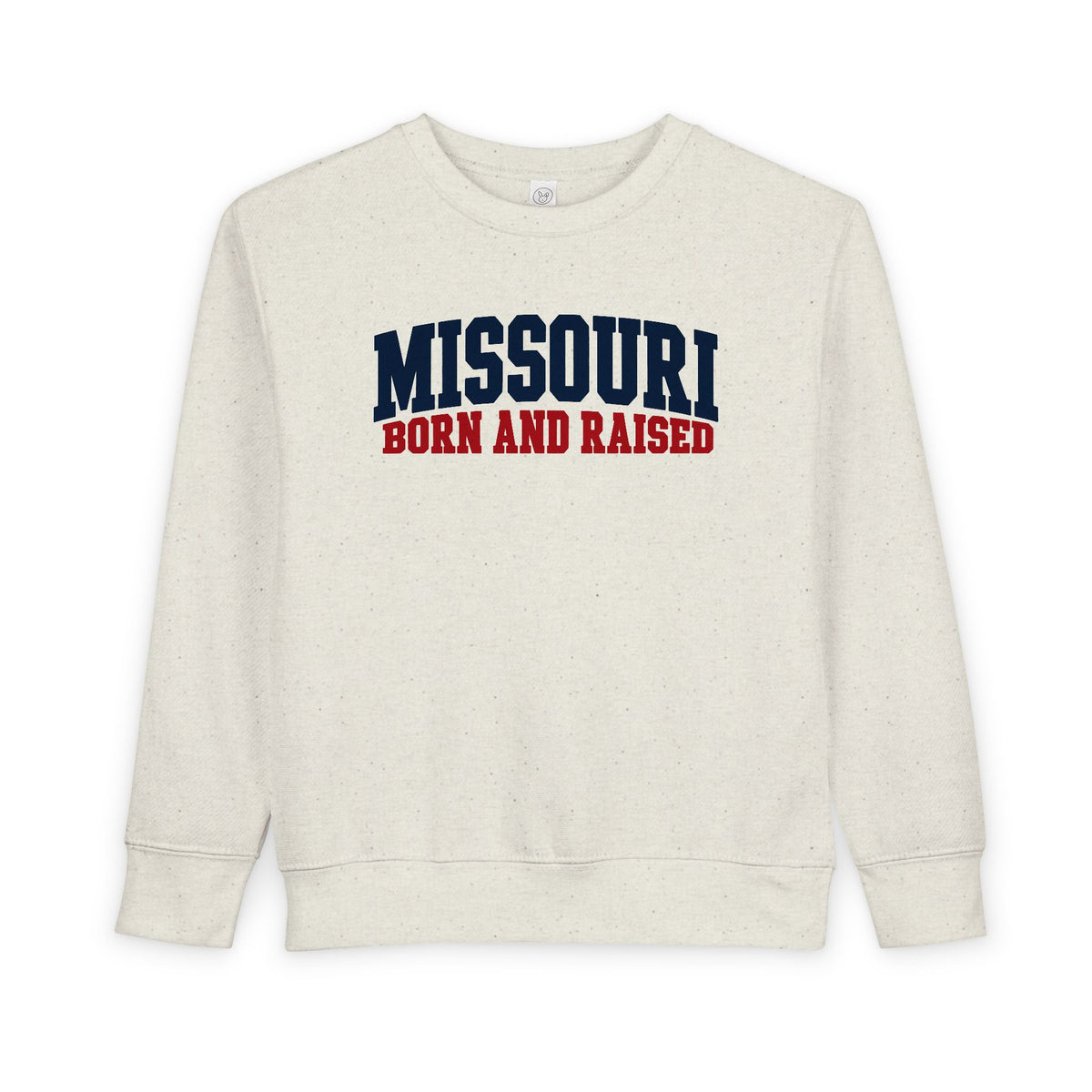 Missouri Born and Raised Minimal Vintage Unisex Toddler Sweatshirt Graphic