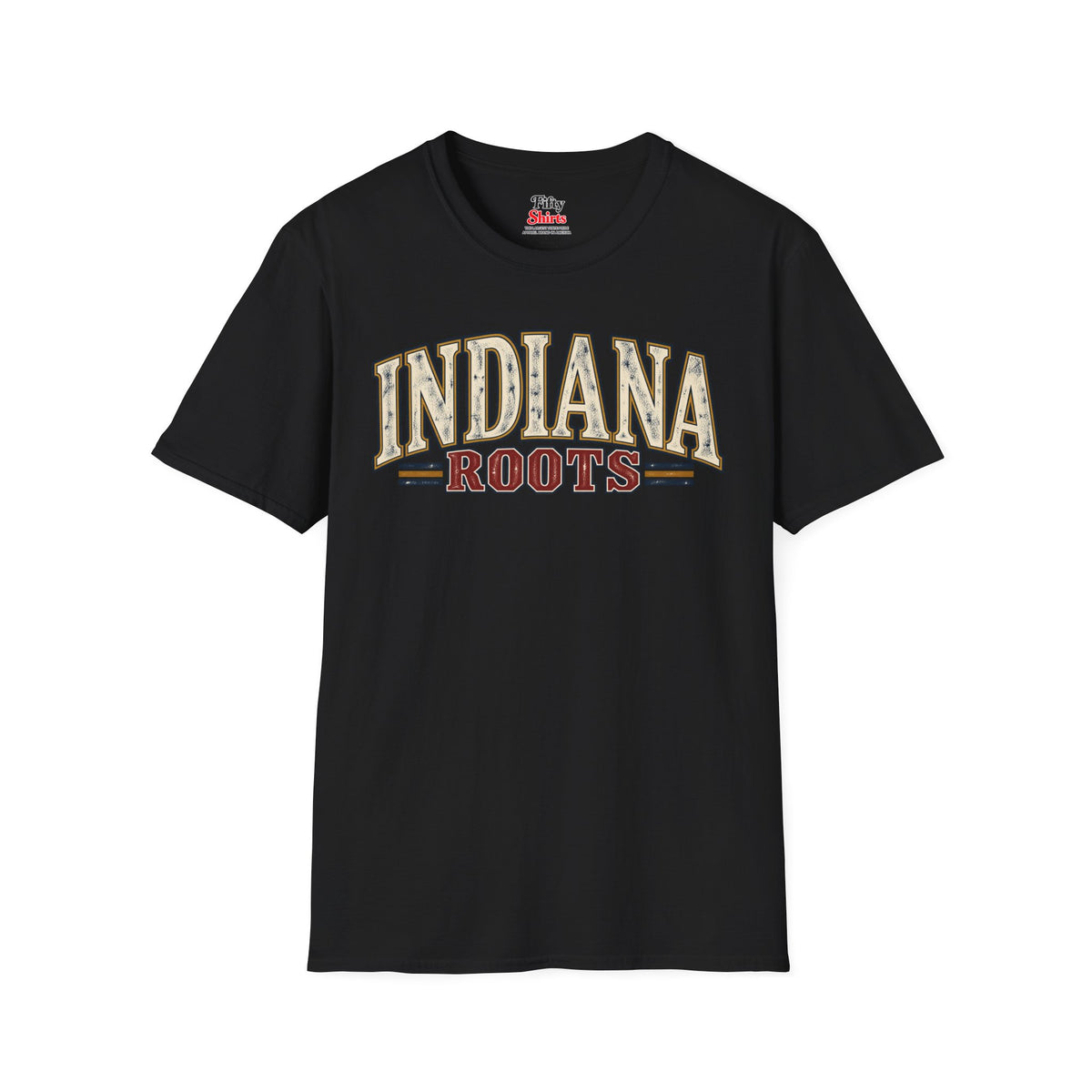 Indiana Roots Unisex Softstyle T Shirt State Name Graphic Tee