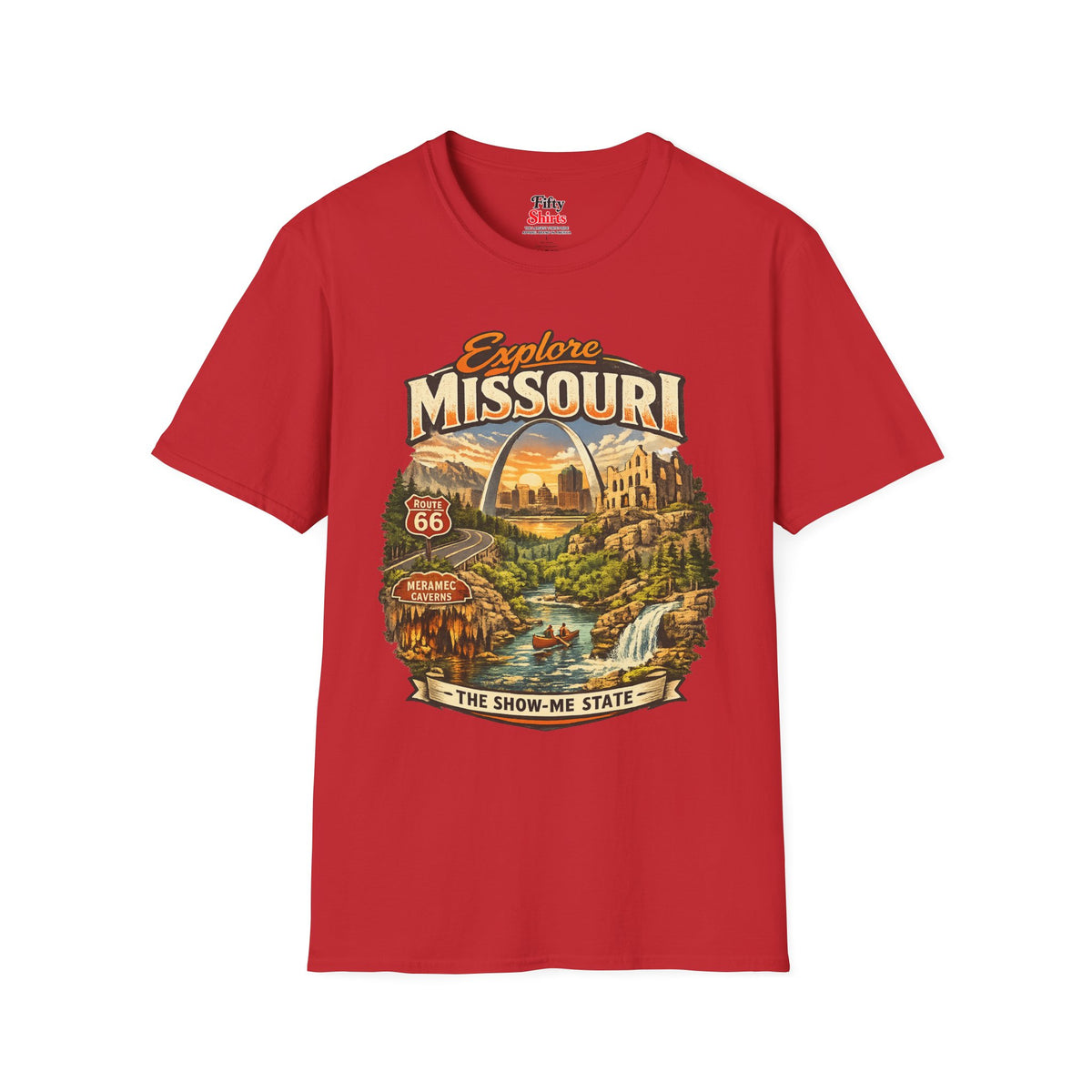 Explore Missouri Unisex Softstyle T Shirt State Pride Graphic Tee Collections FS03