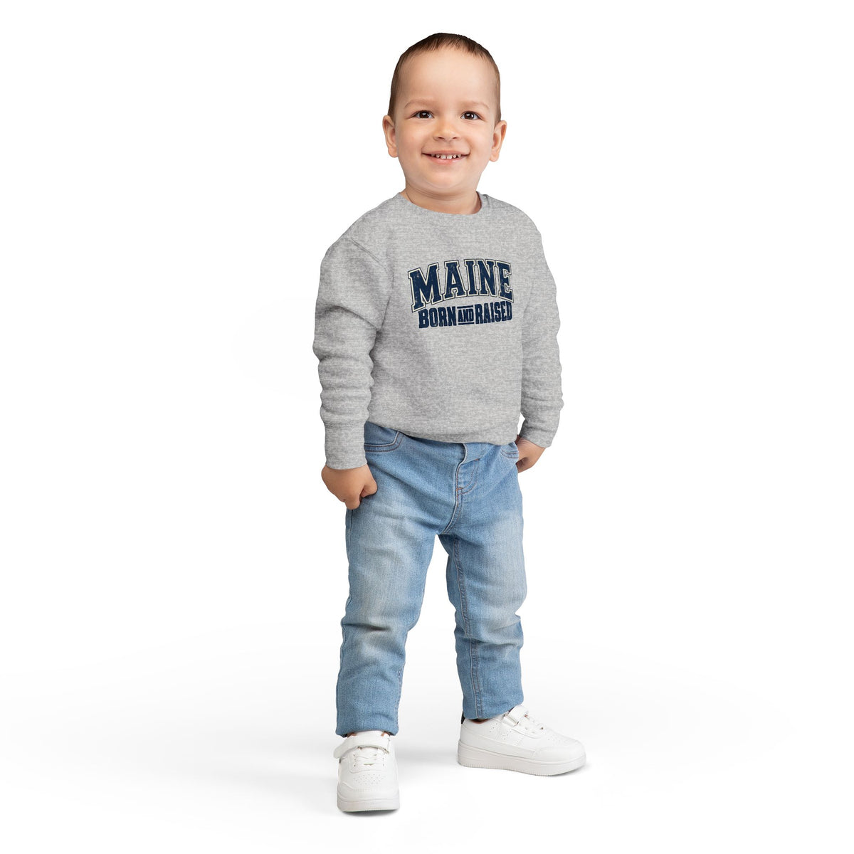 Maine Born and Raised Timeless Heritage Unisex Toddler Sweatshirt