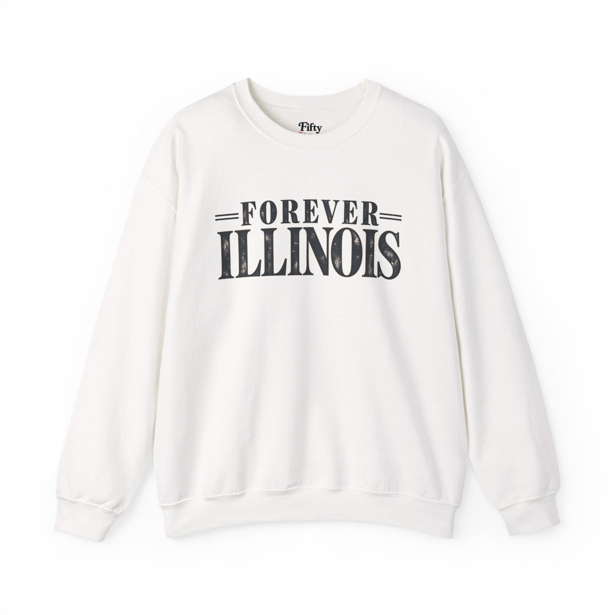Forever Illinois Unisex Crewneck Sweatshirt State Name Graphic