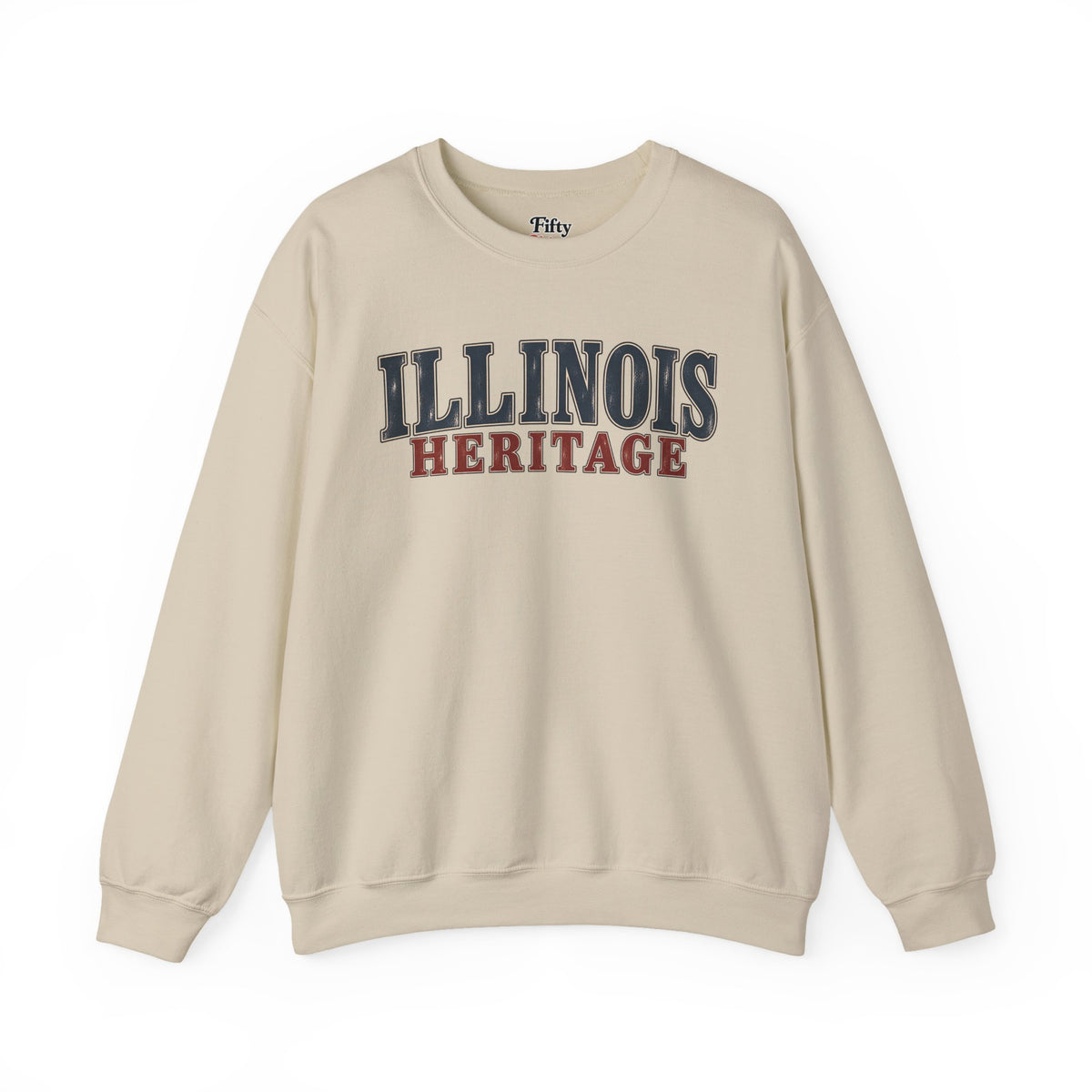 Illinois Heritage Unisex Crewneck Sweatshirt State Name Graphic
