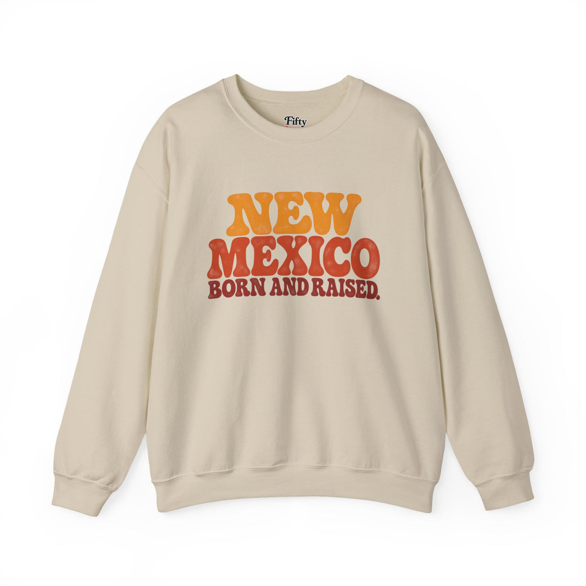 New Mexico Born and Raised 1970s Retro Unisex Sweatshirt Graphic