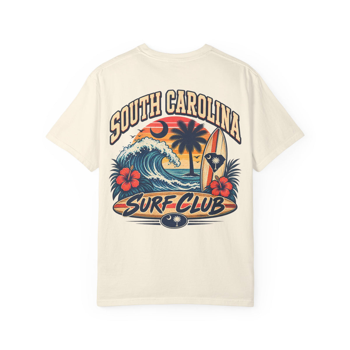 South Carolina Surf Club Unisex Comfort Color 1717 Streetwear Graphic Tee