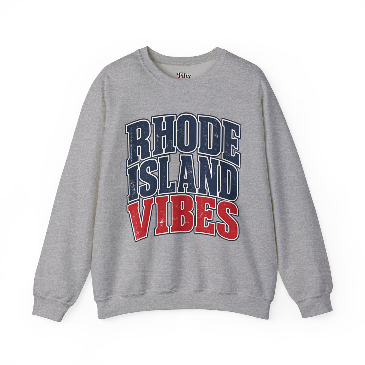 Rhode Island Vibes Unisex Crewneck Sweatshirt State Name Graphic