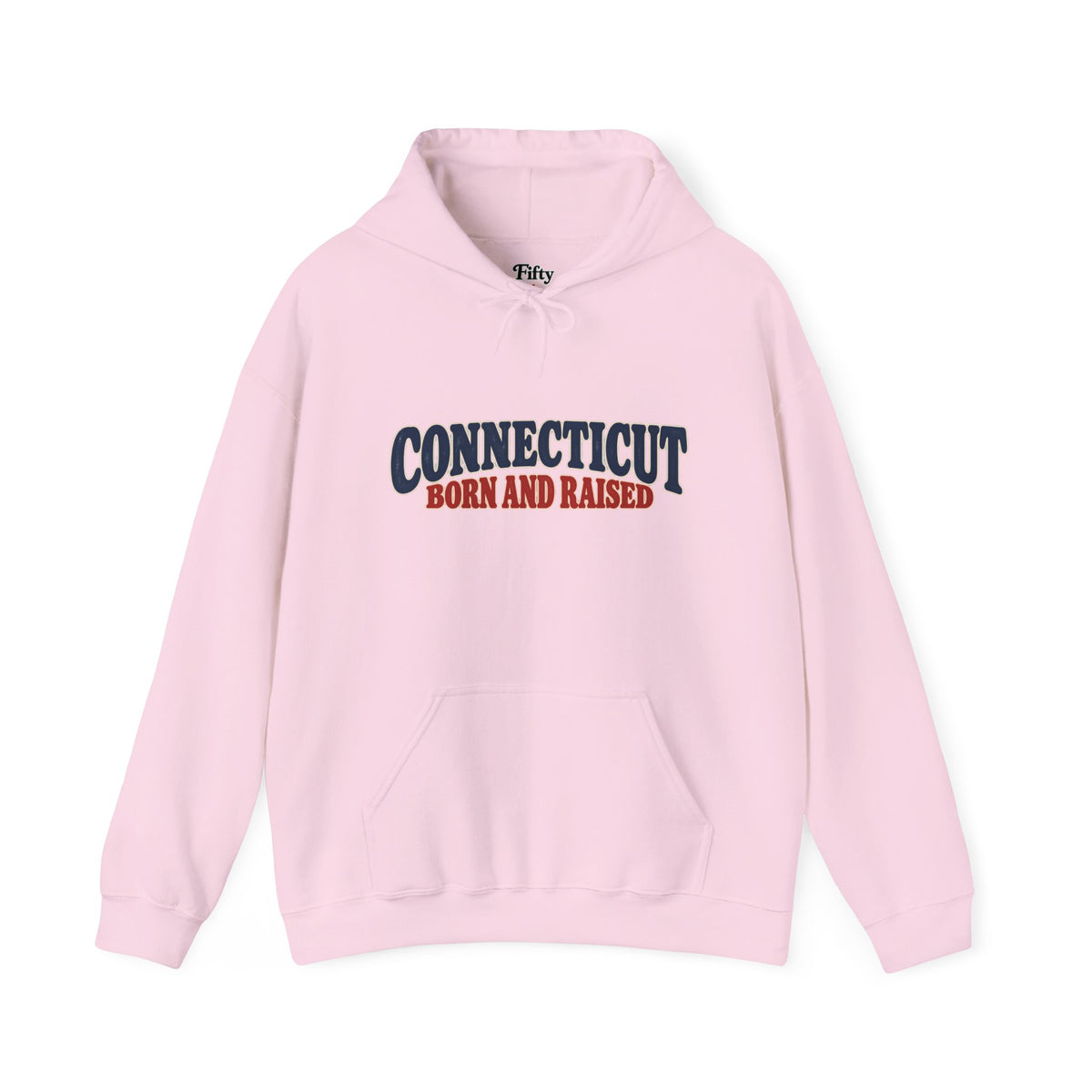 Connecticut Born and Raised 1970s Americana Unisex Hoodie Graphic