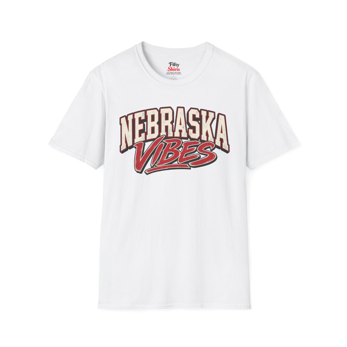 Nebraska Vibes Unisex Softstyle T Shirt State Name Graphic Tee