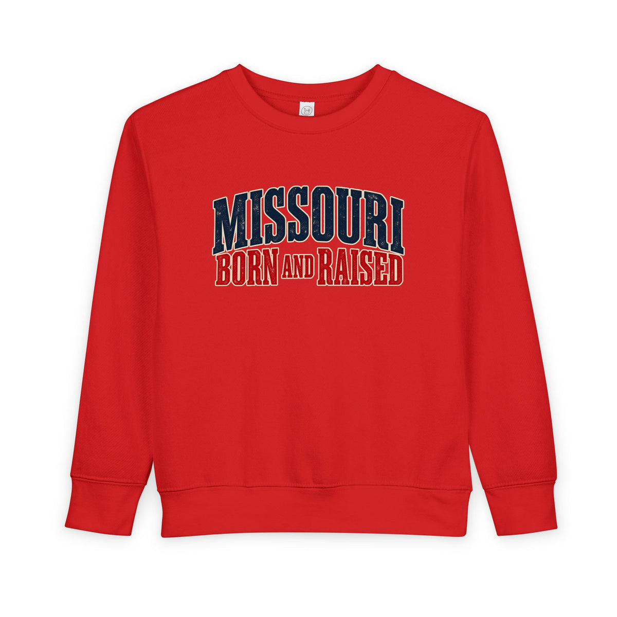Missouri Born and Raised Midwest Heritage Unisex Toddler Sweatshirt Graphic