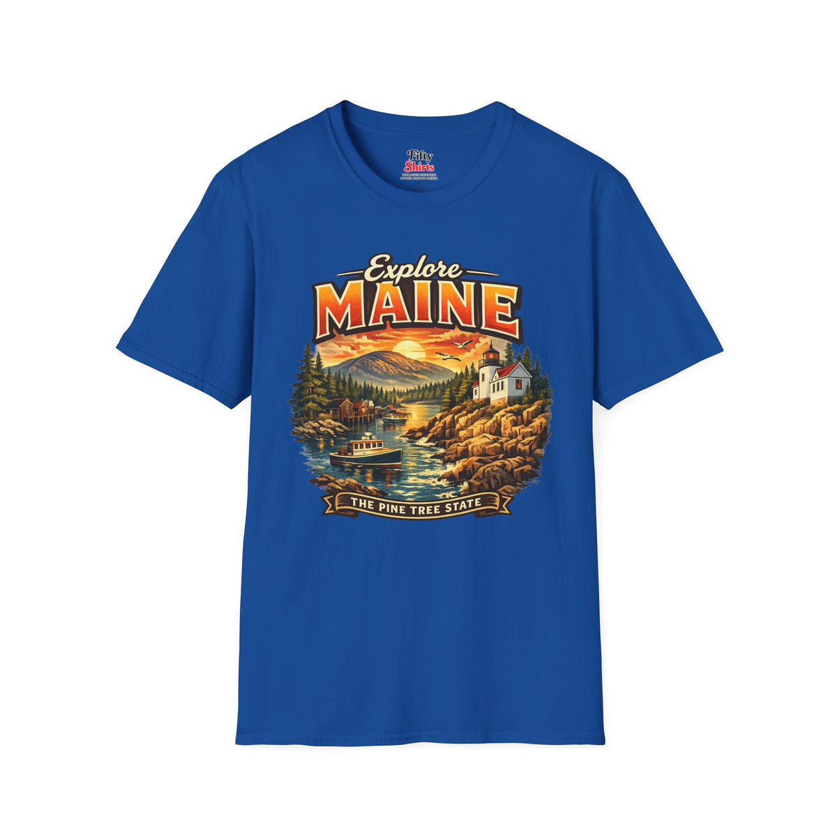 Explore Maine Unisex Softstyle T Shirt State Pride Graphic Tee Collections FS03