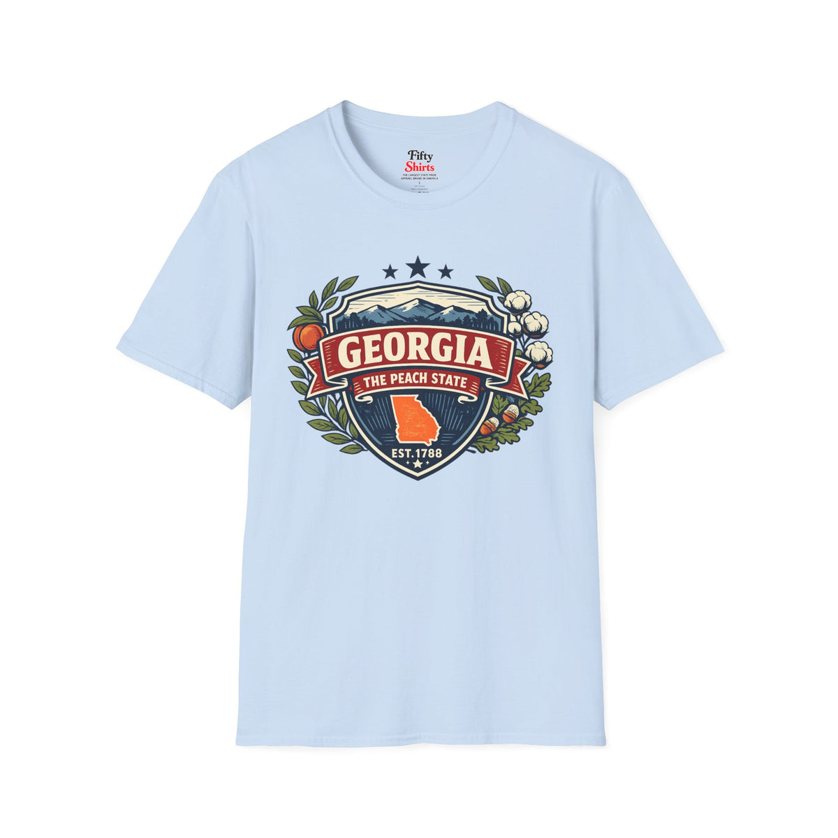 Georgia Heritage Badge Unisex Softstyle T Shirt State Pride Graphic Tee Collections FS03