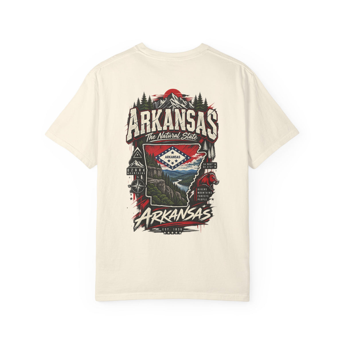 Arkansas Street Legacy Unisex Comfort Color 1717 Streetwear Graphic Tee