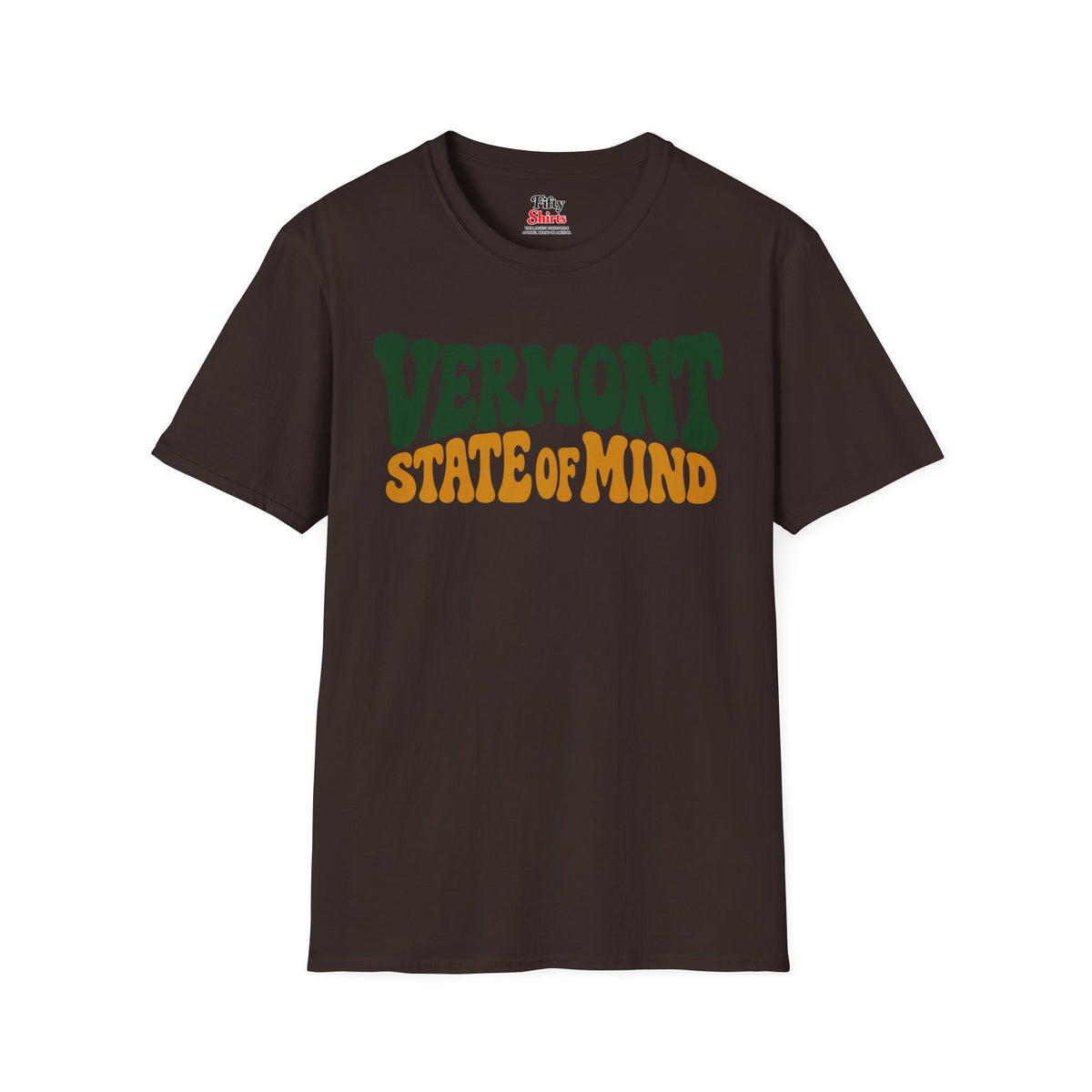 Vermont State Of Mind Unisex Softstyle T Shirt State Name Graphic Tee