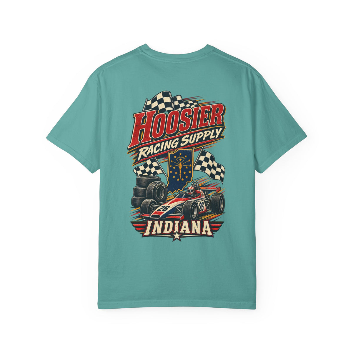 Indiana Hoosier Racing Supply Unisex Comfort Color 1717 Streetwear Graphic Tee