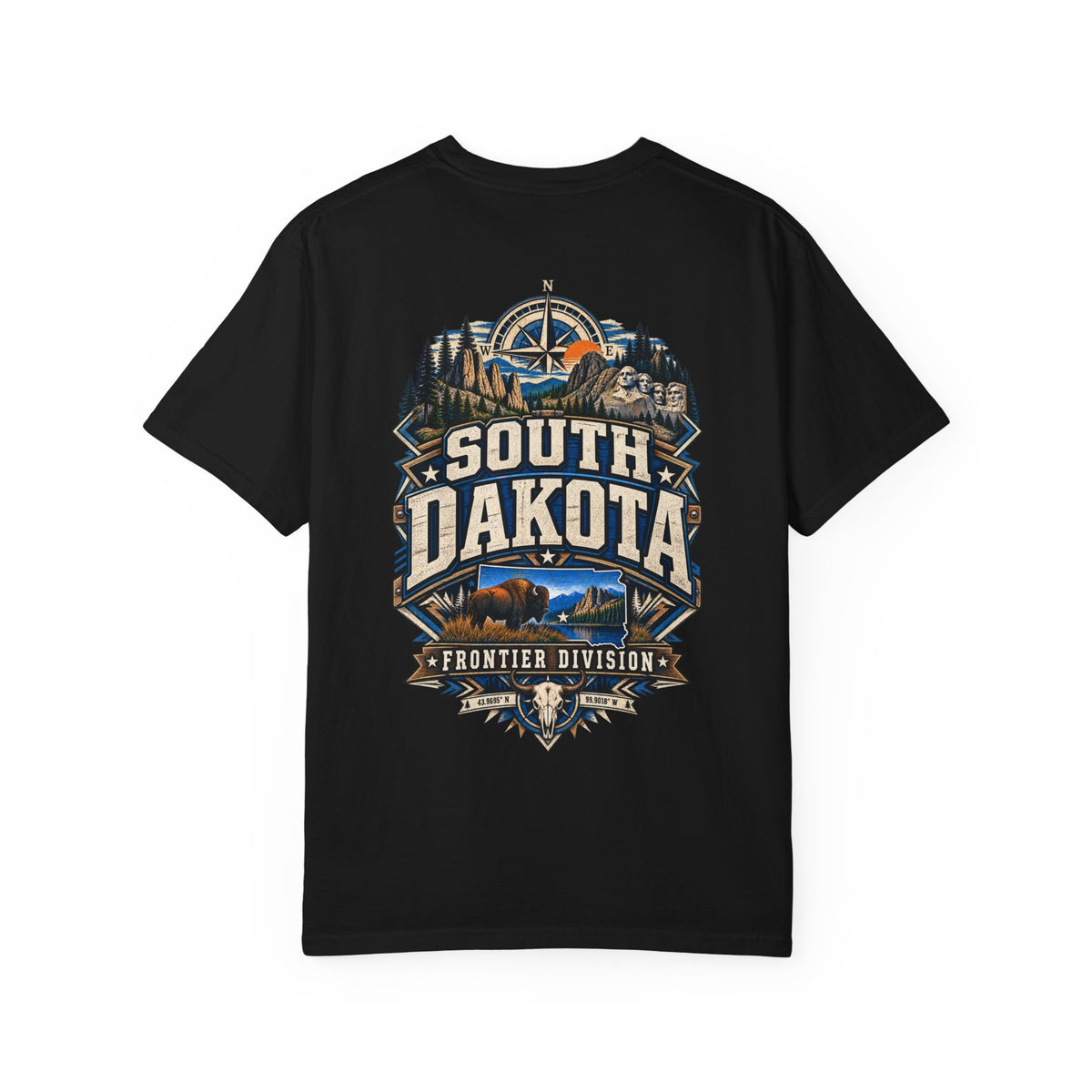South Dakota Frontier Division Unisex Comfort Color 1717 Streetwear Graphic Tee