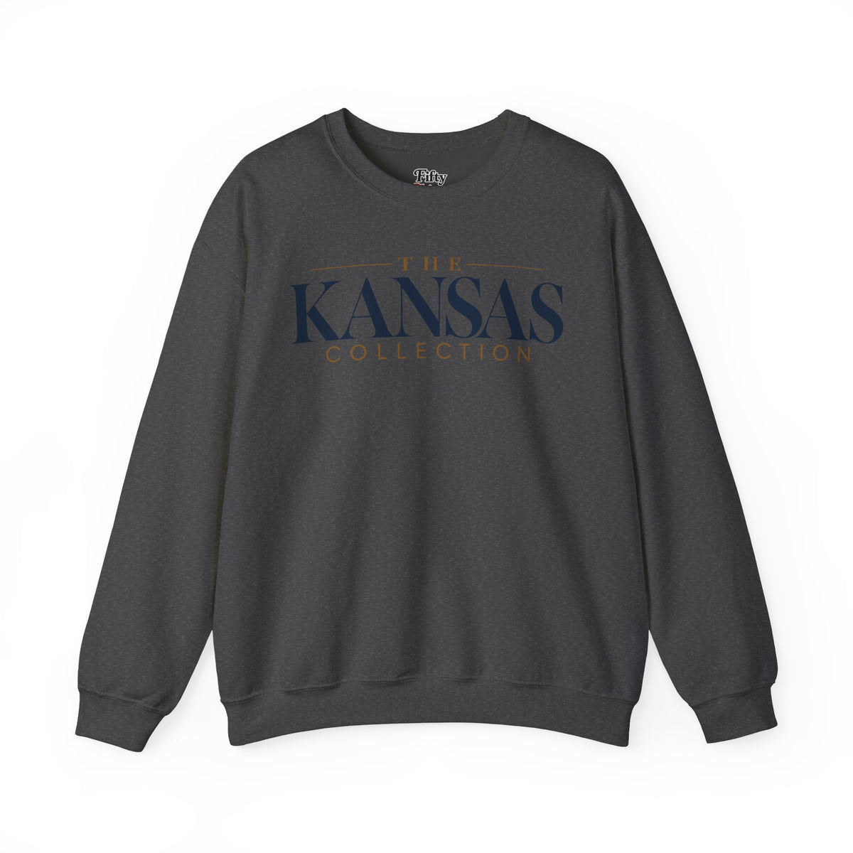The Kansas Collection Unisex Crewneck Sweatshirt State Name Graphic