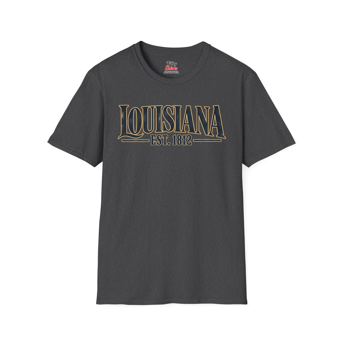 Louisiana Est 1812 Unisex Softstyle T Shirt State Name Graphic Tee