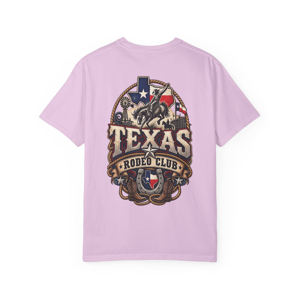 Texas Rodeo Club Unisex Comfort Color 1717 Streetwear Graphic Tee