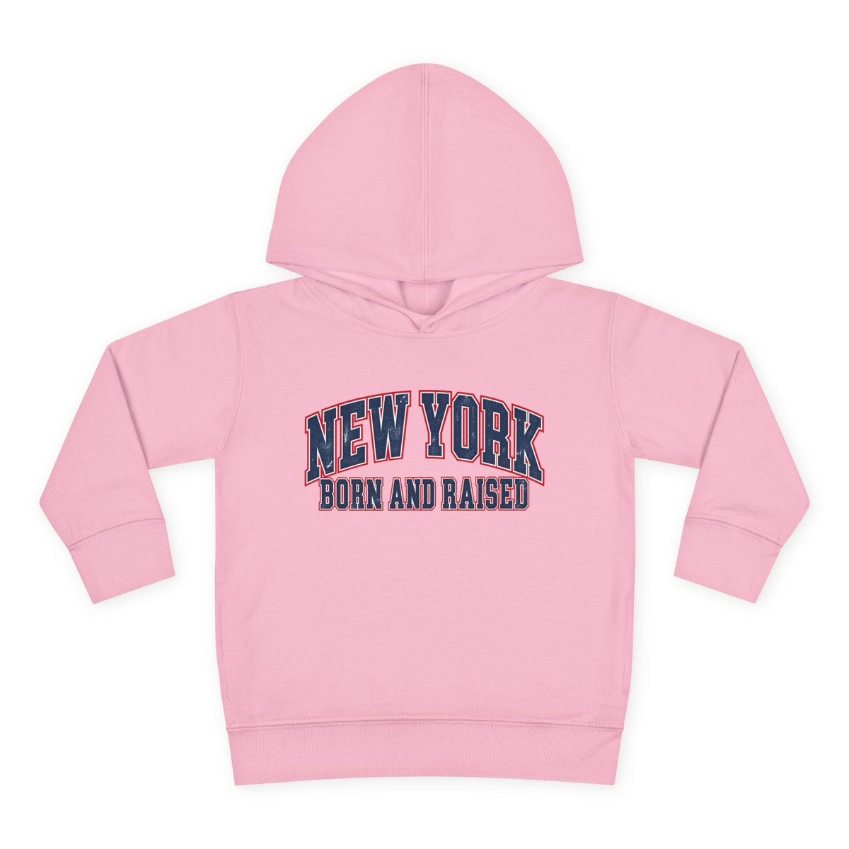 New York Born and Raised Vintage Athletic Heritage Unisex Toddler Pullover Fleece Hoodie Graphic