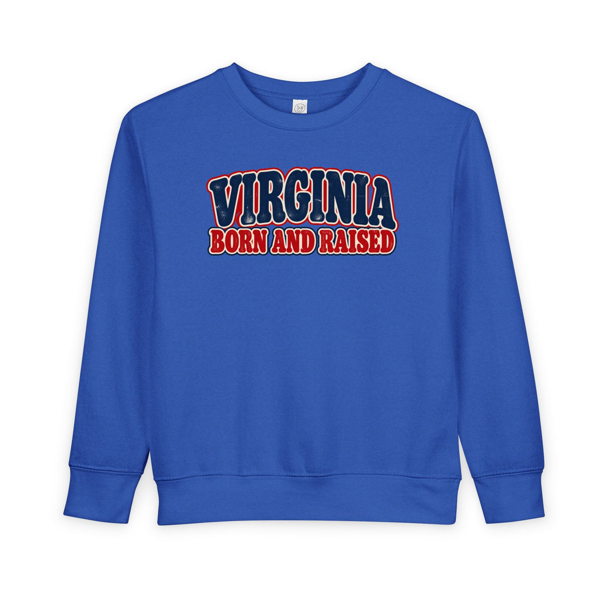 Virginia Born and Raised Retro 1970s Unisex Toddler Sweatshirt