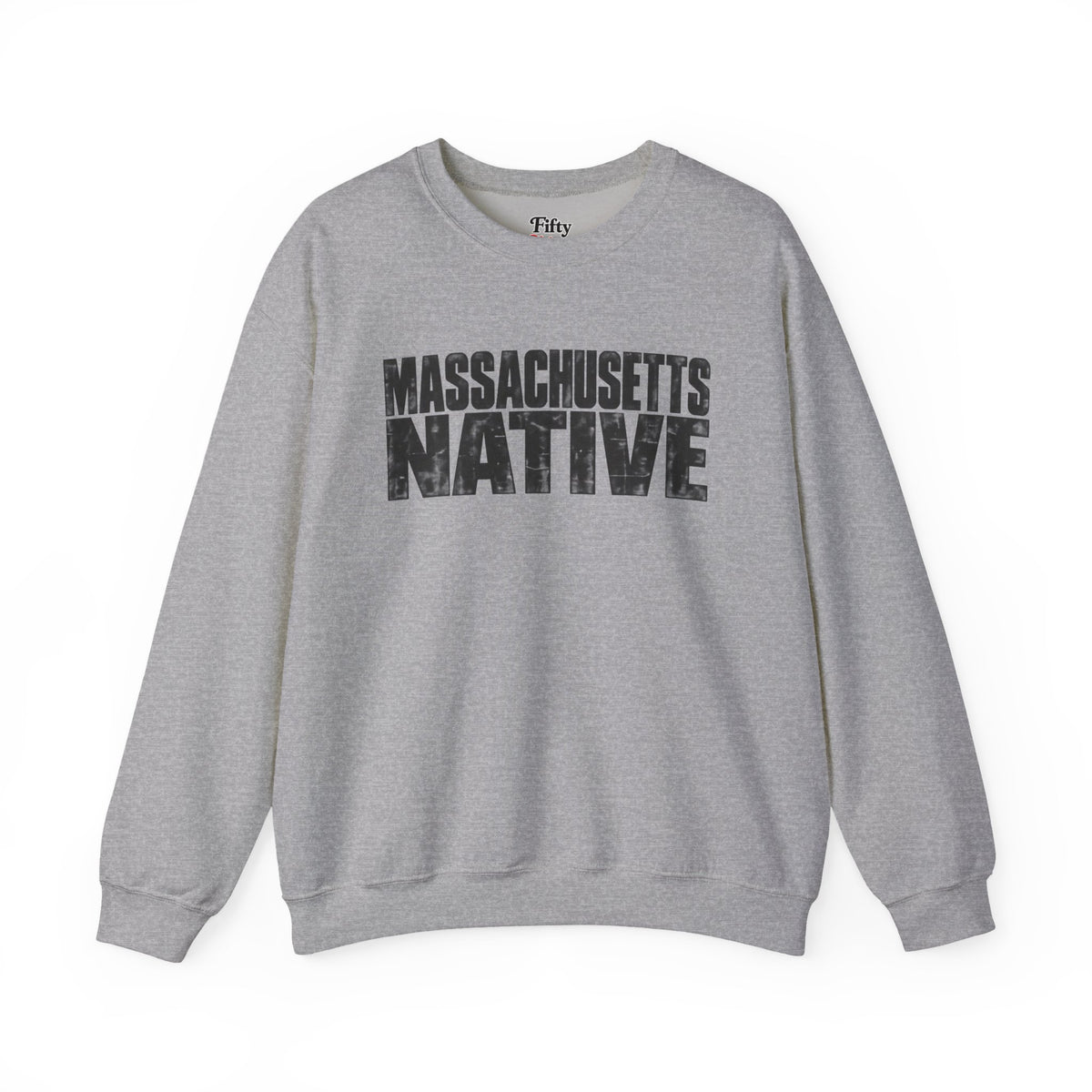 Massachusetts Native Unisex Crewneck Sweatshirt State Name Graphic