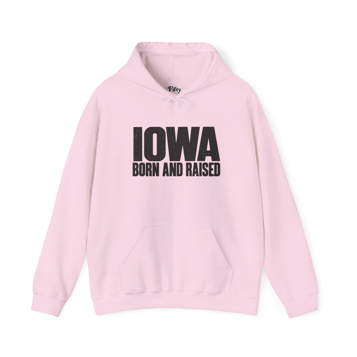 Iowa Born and Raised Modern Midwest Streetwear Unisex Hoodie Graphic