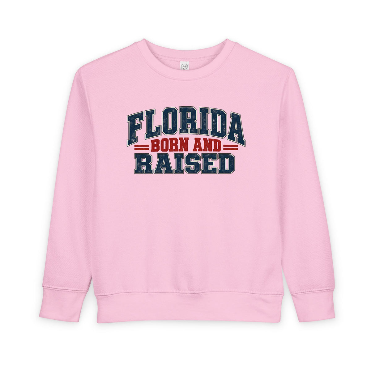 Florida Born and Raised Rustic Americana Unisex Toddler Sweatshirt