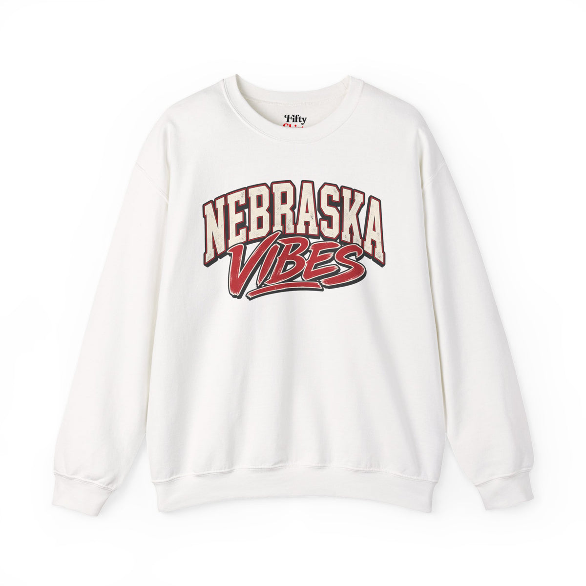 Nebraska Vibes Unisex Crewneck Sweatshirt State Name Graphic