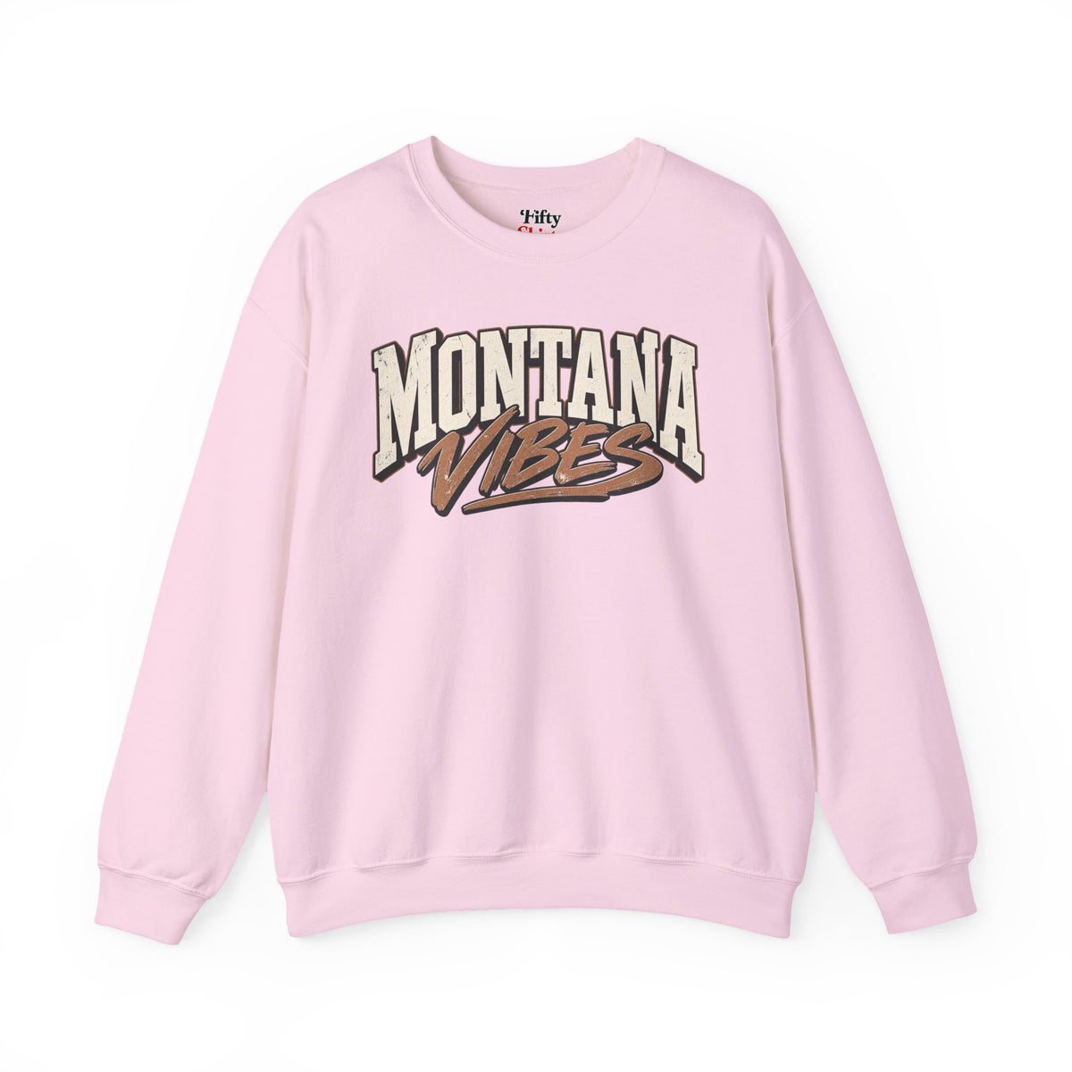 Montana Vibes Unisex Crewneck Sweatshirt State Name Graphic