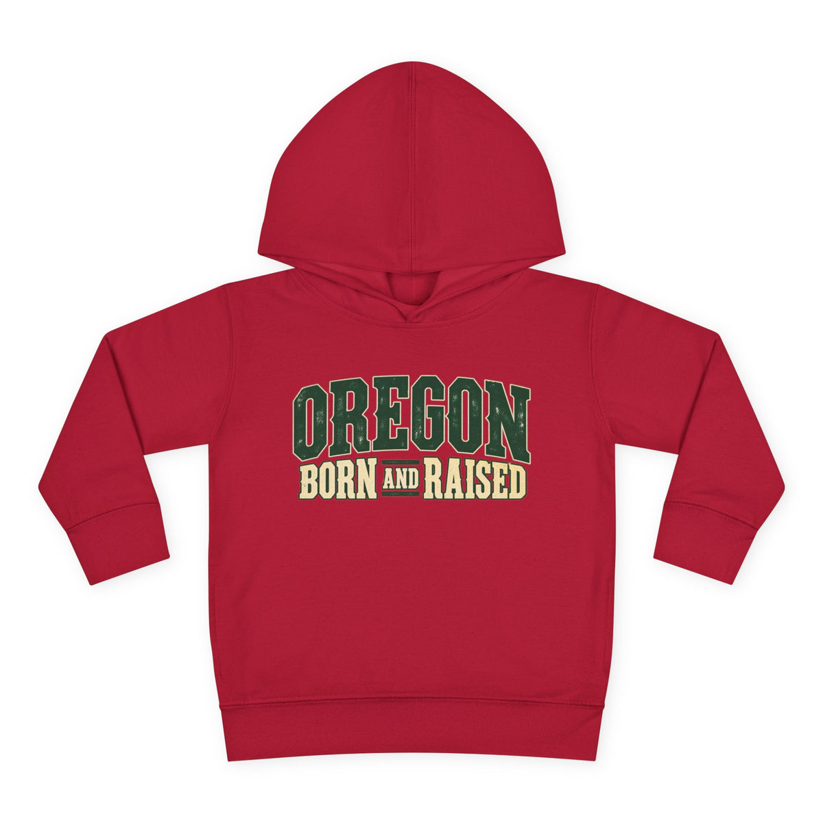 Oregon Born and Raised Pacific Northwest Americana Unisex Toddler Pullover Fleece Hoodie