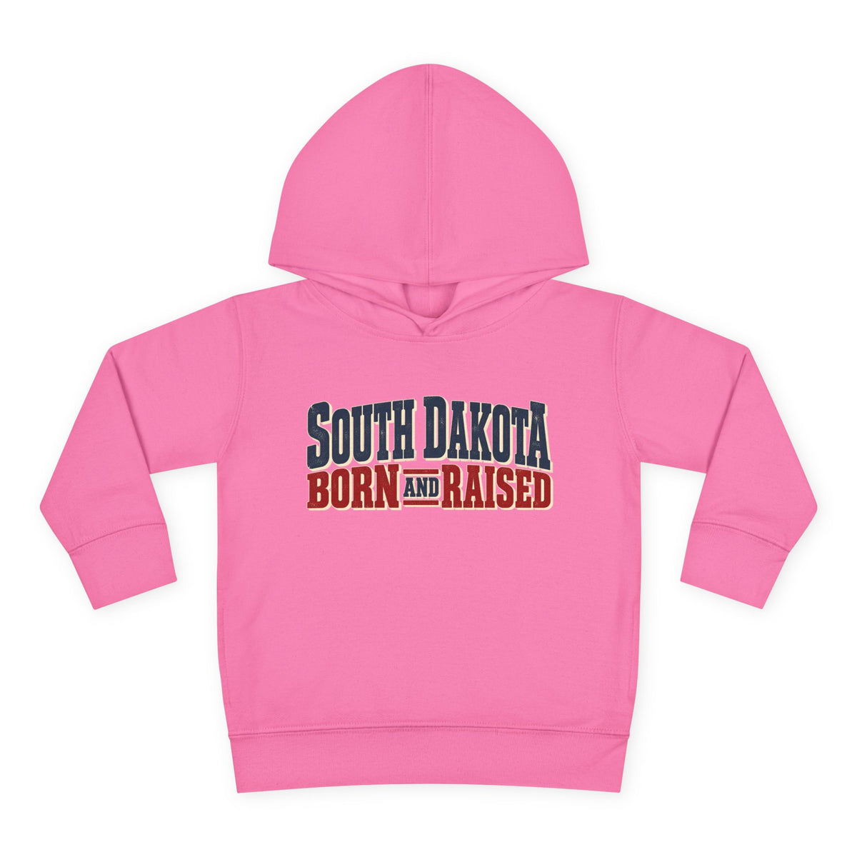 South Dakota Born and Raised Vintage Americana Unisex Toddler Pullover Fleece Hoodie