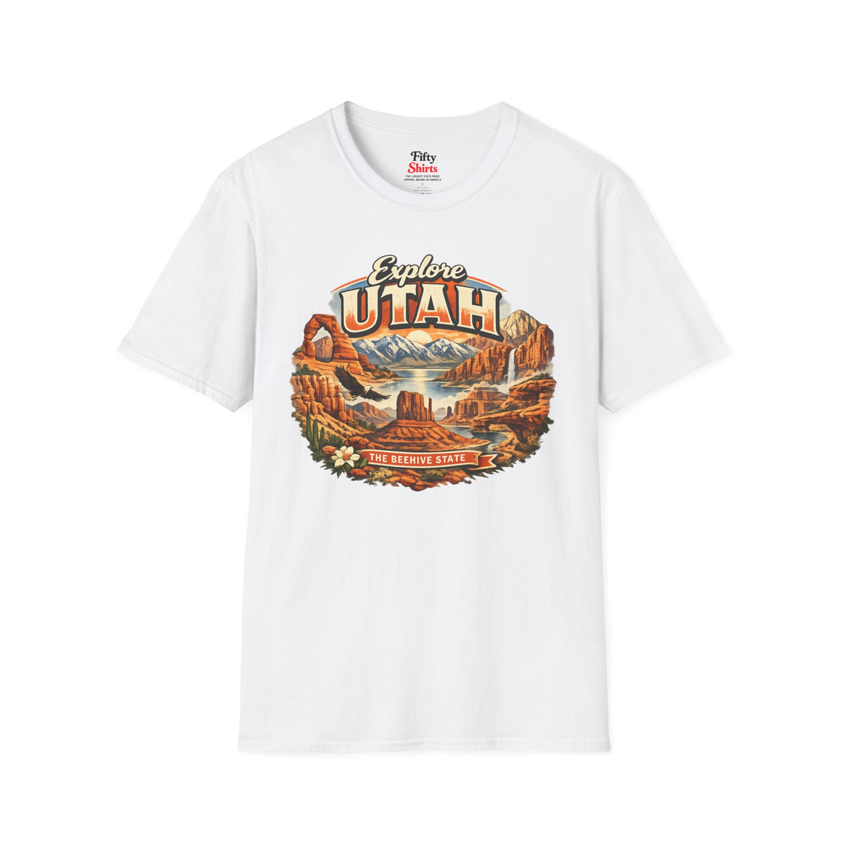 Explore Utah Unisex Softstyle T Shirt State Pride Graphic Tee Collections FS03