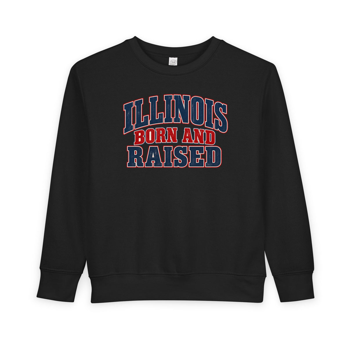 Illinois Born and Raised Classic Heritage Unisex Toddler Sweatshirt