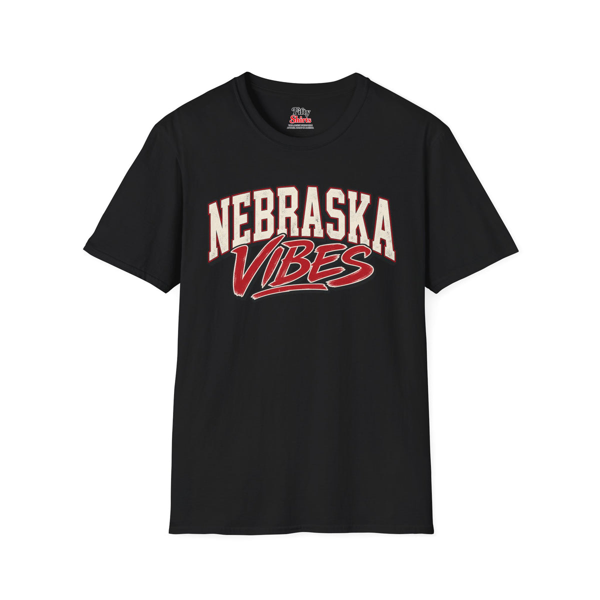 Nebraska Vibes Unisex Softstyle T Shirt State Name Graphic Tee