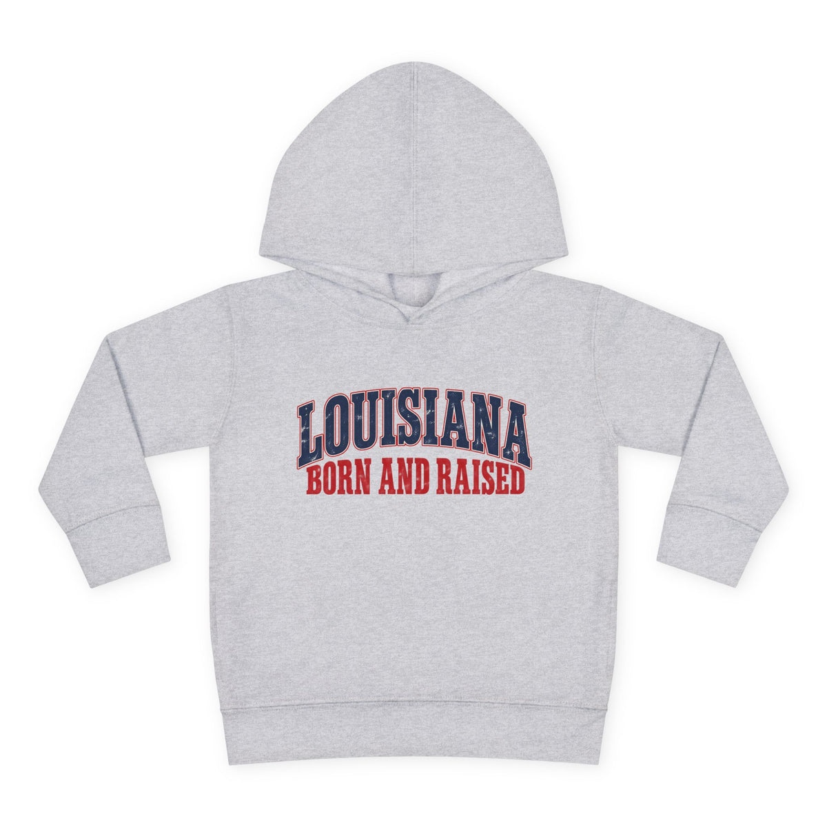 Louisiana Born and Raised Gulf South Heritage Unisex Toddler Pullover Fleece Hoodie