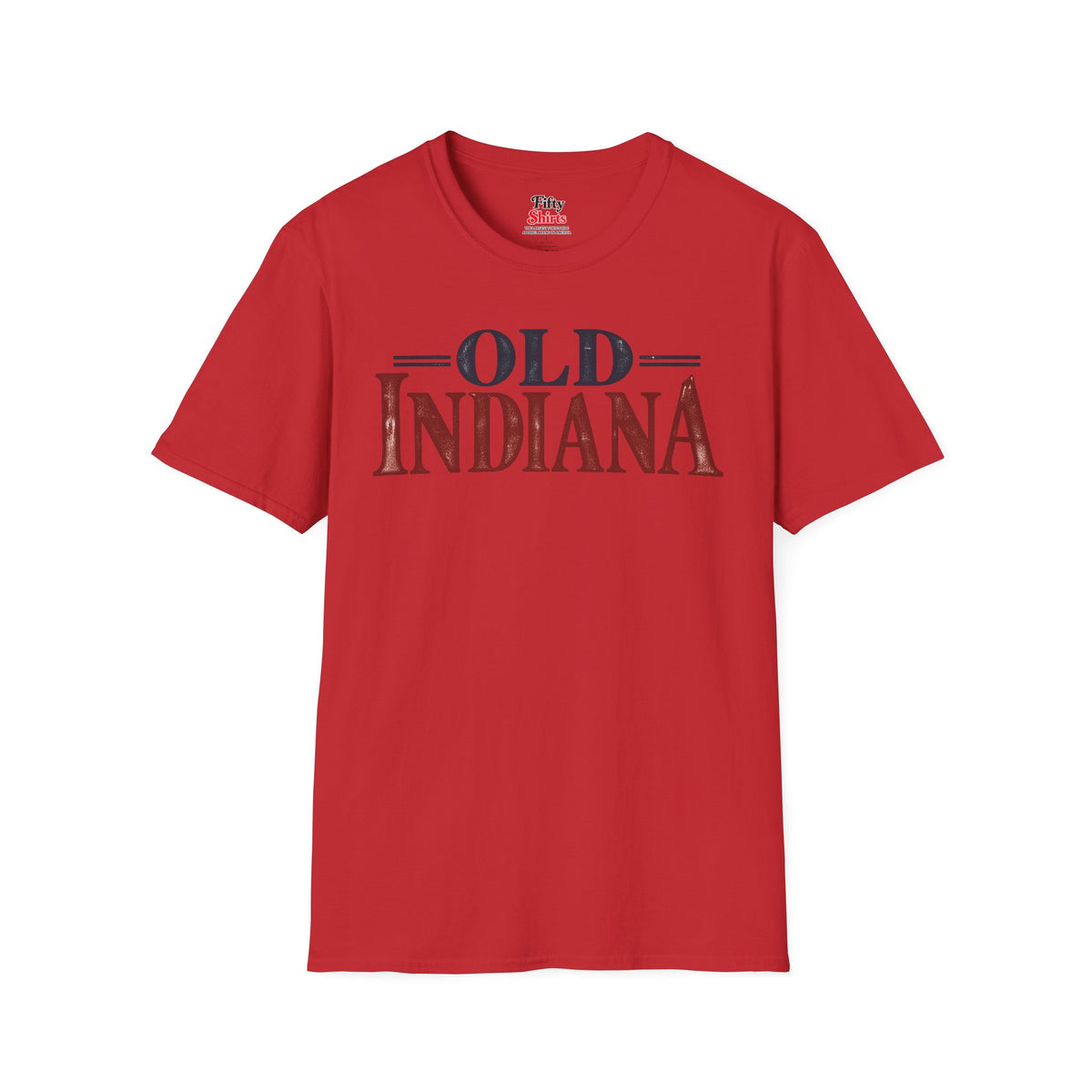 Old Indiana Unisex Softstyle T Shirt State Name Graphic Tee