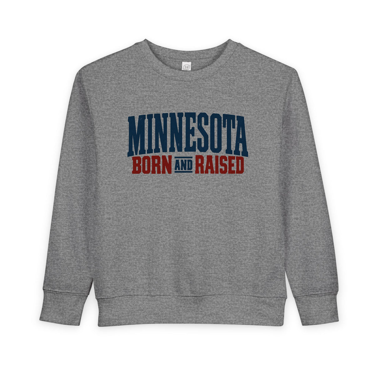 Minnesota Born and Raised Rustic Americana Unisex Toddler Sweatshirt
