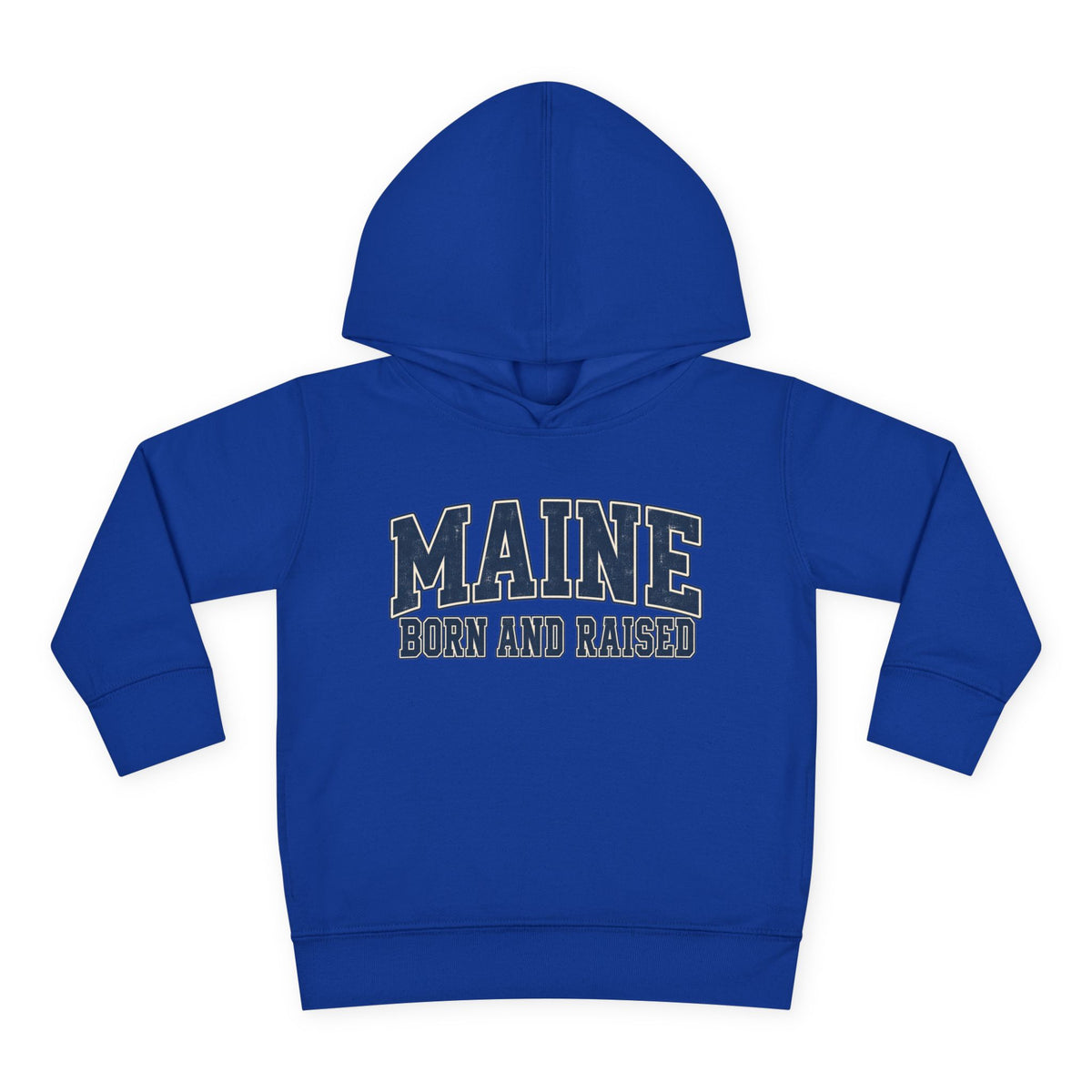 Maine Born and Raised Classic Collegiate Unisex Toddler Pullover Fleece Hoodie