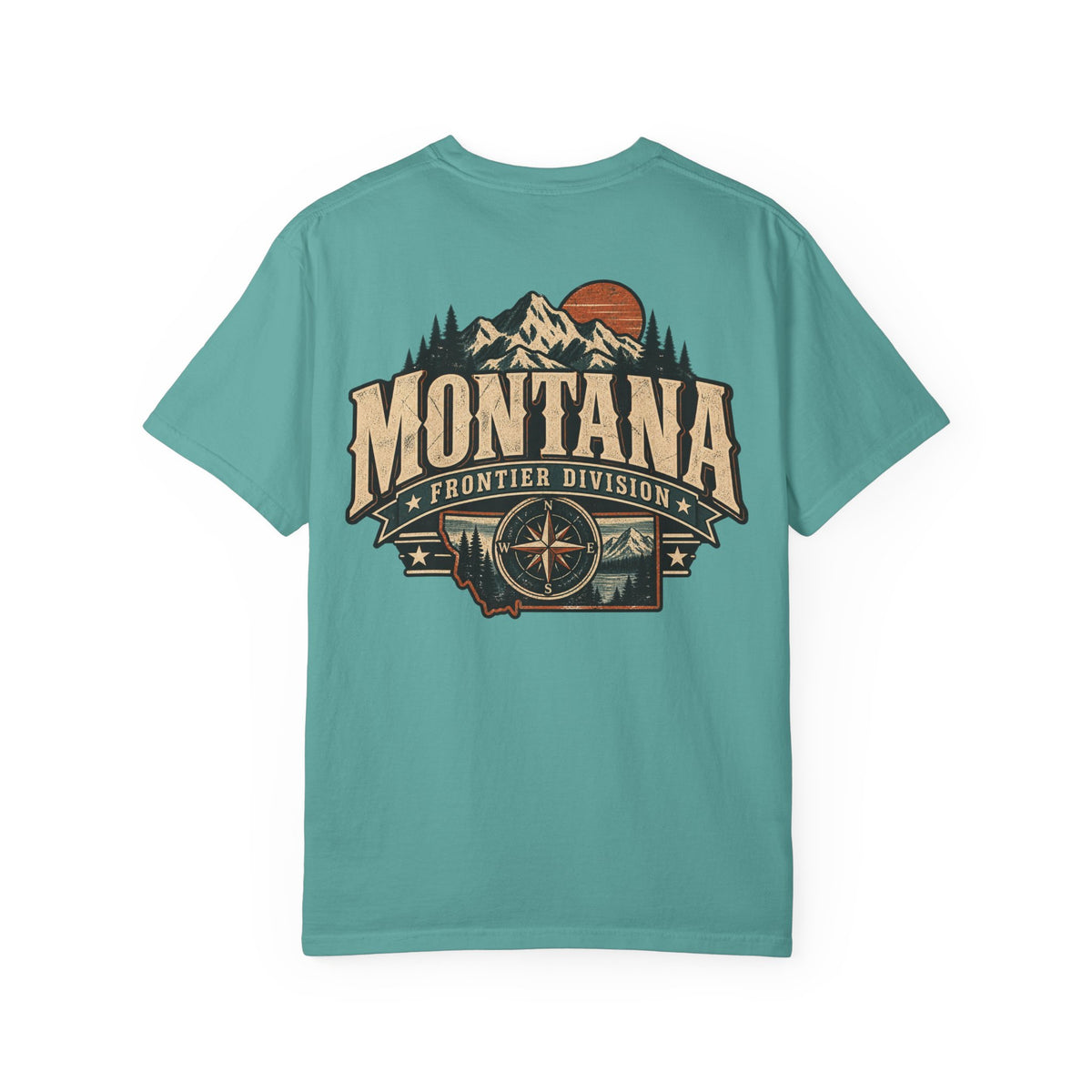 Montana Frontier Division Unisex Comfort Color 1717 Streetwear Graphic Tee