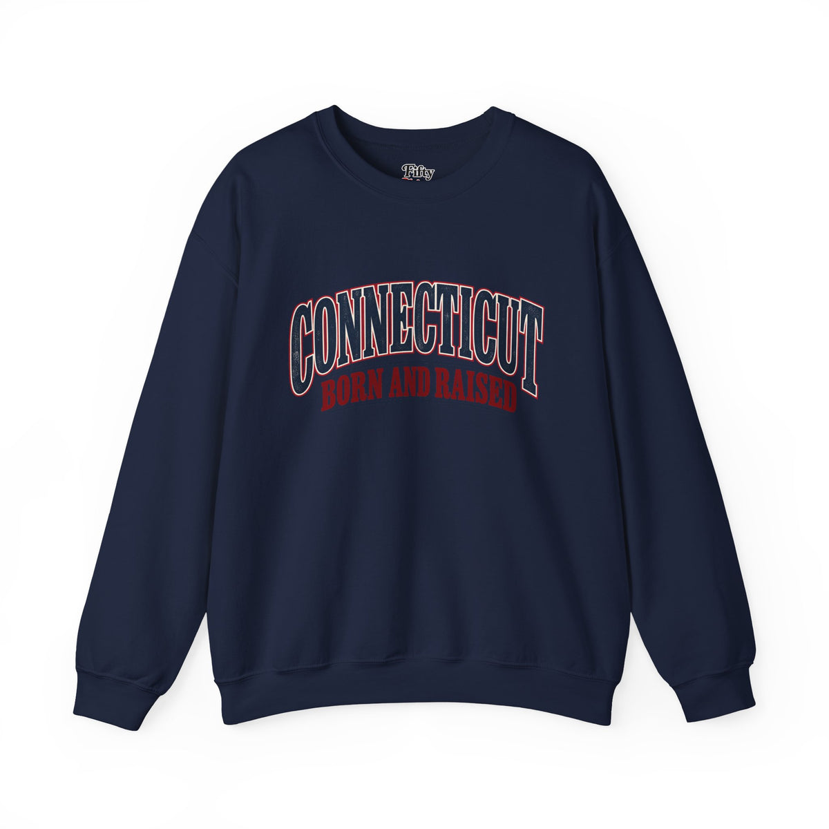 Connecticut Born and Raised Classic Souvenir Unisex Sweatshirt Graphic