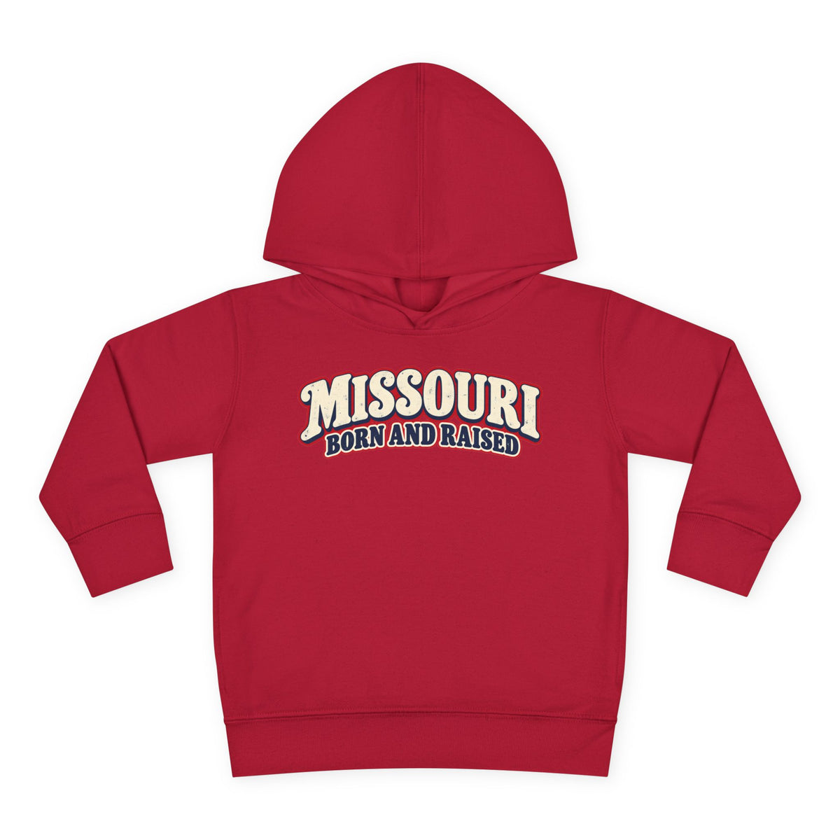 Missouri Born and Raised Retro 1970s Unisex Toddler Pullover Fleece Hoodie