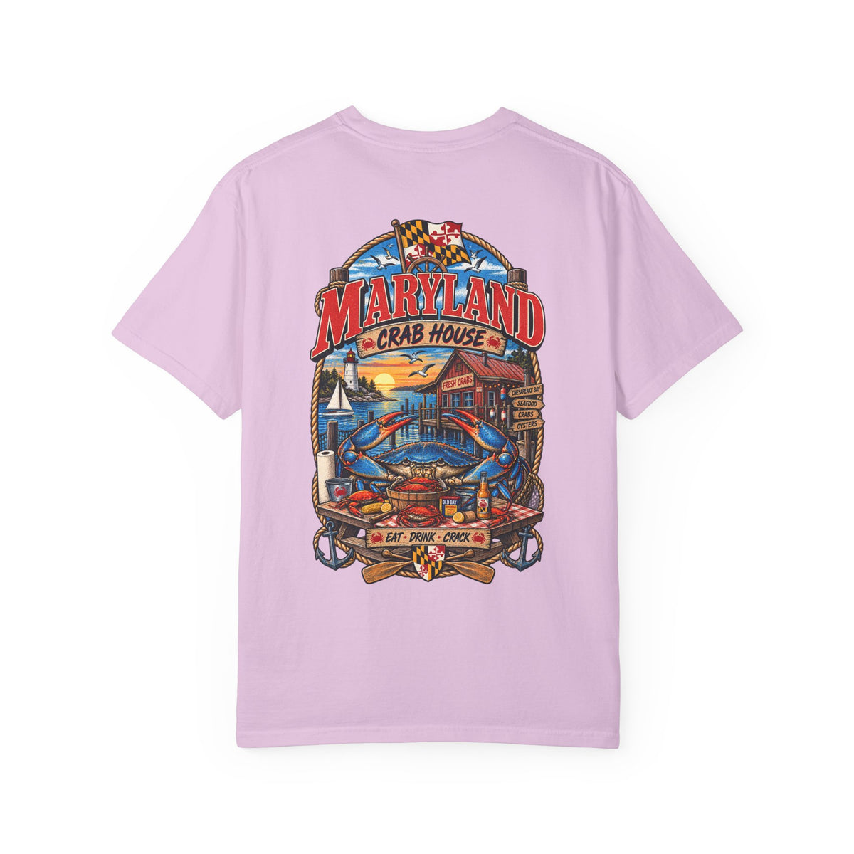 Maryland Crab House Unisex Comfort Color 1717 Streetwear Graphic Tee