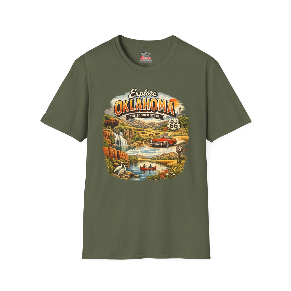 Explore Oklahoma Unisex Softstyle T Shirt State Pride Graphic Tee Collections FS03