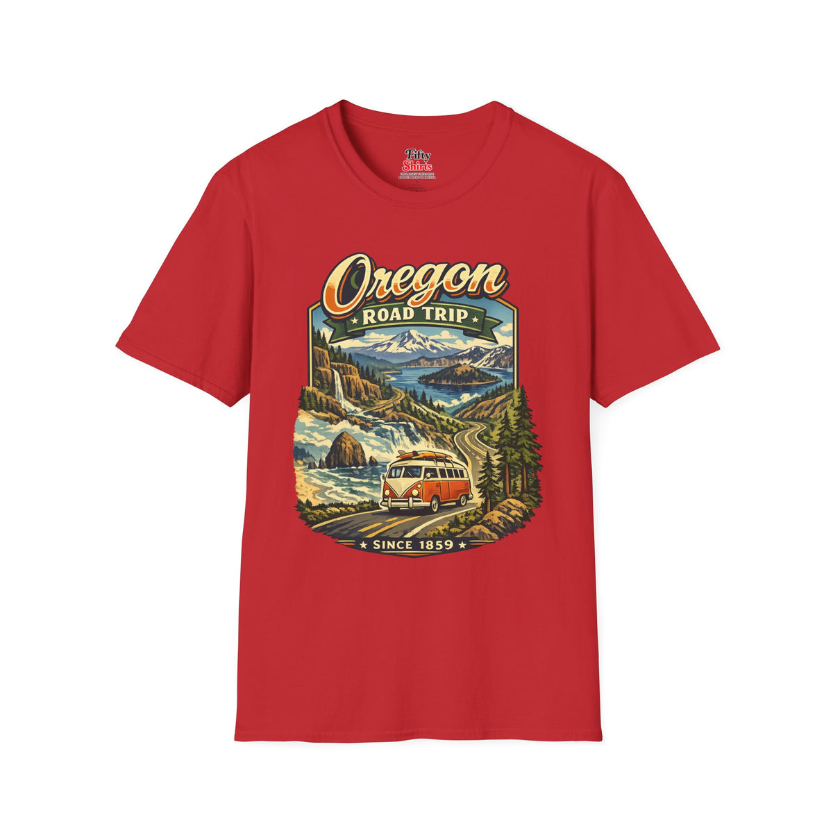 Oregon Road Trip Unisex Softstyle T Shirt State Pride Graphic Tee Collections FS03